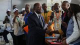 Ivory Coast: supporters of re-elected president Alassane Ouattara celebrate